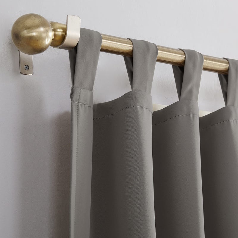 Sun Zero Easton Energy Saving Blackout Tab Top Curtain Panel, 40" x 84", Gray - Image 2